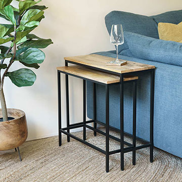 Wooden Side & End Tables - Metal