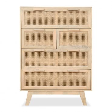 Hygge Cane & Mango 3+2 Chest of Drawers