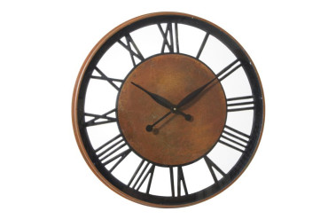 Rust & Black Roman Wall Clock