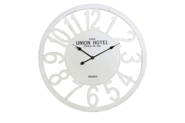 Antique White Union Hotel Round Wall Clock