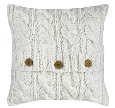 Ivory Cable Knit Cushion 1
