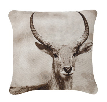 Black And White Antelope Cushion
