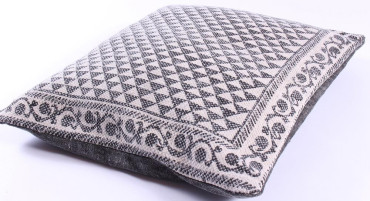 Grey Aztec Cotton Cushion 50x50cm