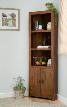 Dakota Mango Corner Bookcase