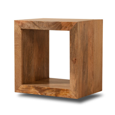 Dakota Light Mango Cube Side Table