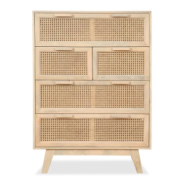 Hygge Cane & Mango 3+2 Chest of Drawers