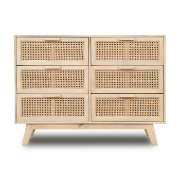 Hygge Cane & Mango Large Chest of Drawers