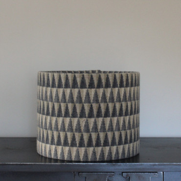 30cm x 24cm Chalk Wovens Grey Prism Drum