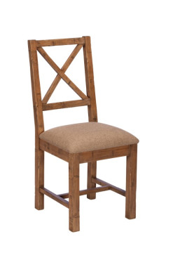 Brooklyn Industrial Cross Back Upholstered Dining Chair