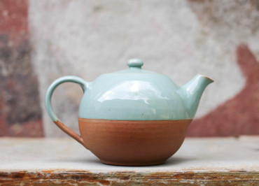Mali Ceramic Green & Terracotta Tea Pot