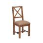 Brooklyn Industrial Cross Back Upholstered Dining Chair