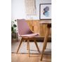 Scandi Pyramid Dining Chair With Pad - Pink