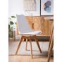 Scandi Pyramid Dining Chair With Pad - White