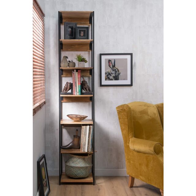 Imari Industrial Mango Slim Modular Bookcase